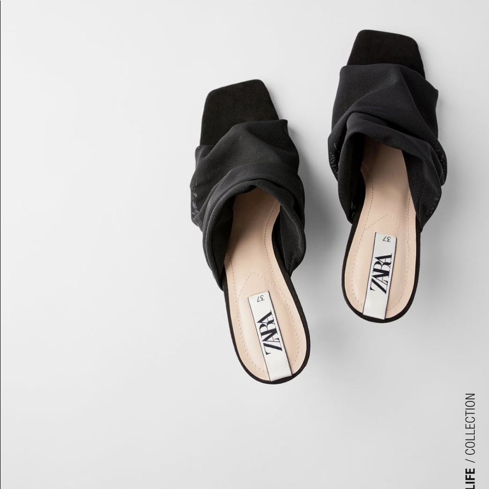 ZARA BNWT Mesh Mule Sandal - Picture 5 of 8